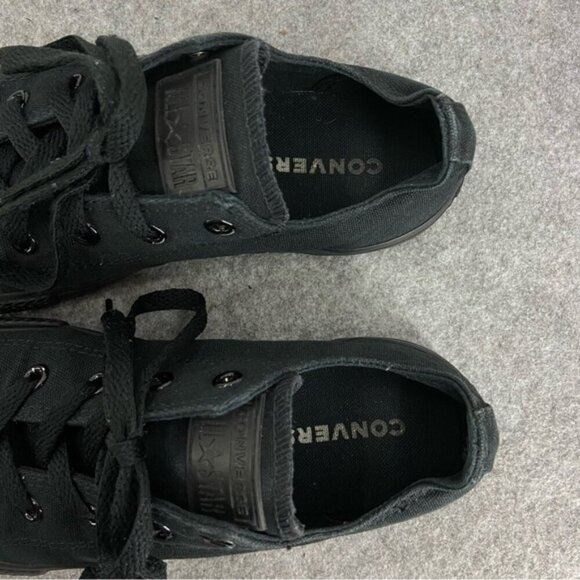 Converse Classic Monochrome Junior Black Low Top Sneakers US Size 3 - Picture 3 of 12